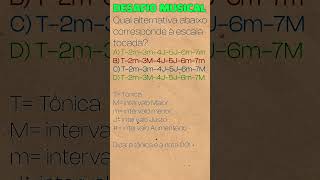 Desafio musical #5 - Qual alternativa corresponde à escala tocada? #musicchallenge #desafiomusical