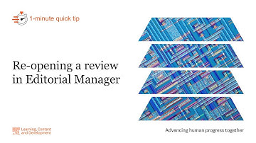 1 minute quick tip: Re-opening a review in Editorial Manager