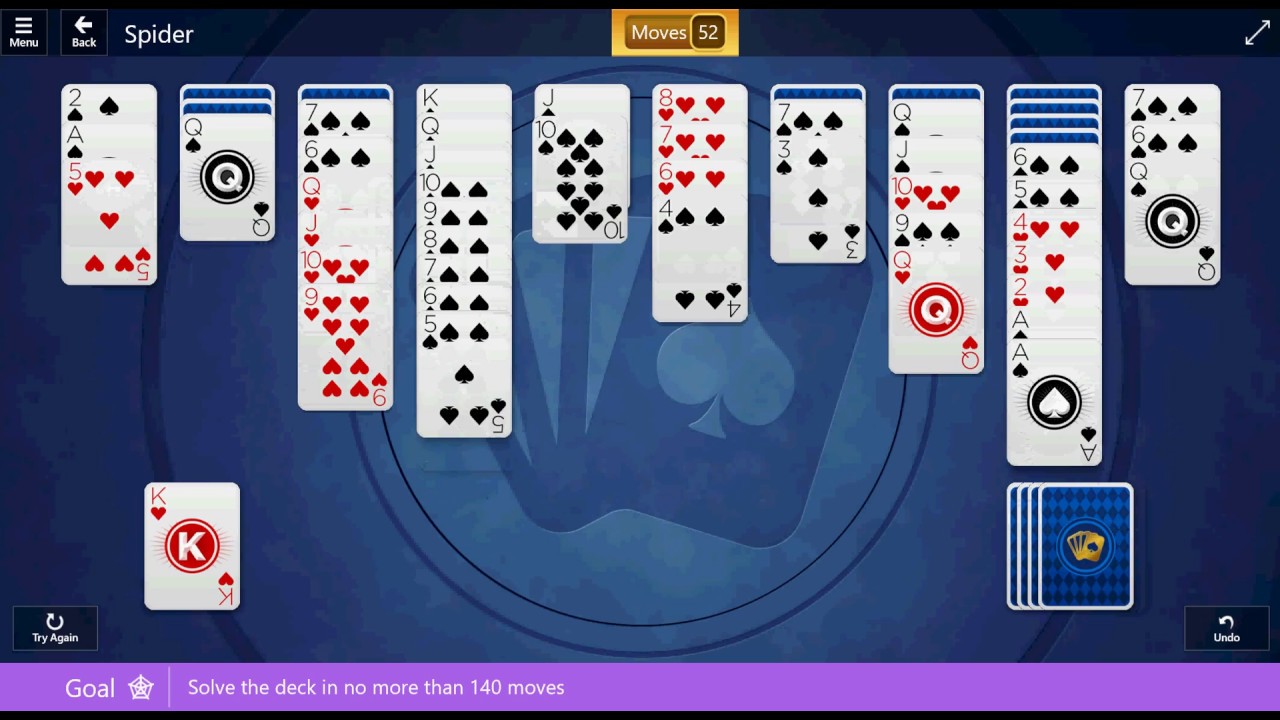 Spider Solitaire Challenge Is a Slick Solitaire Game with an