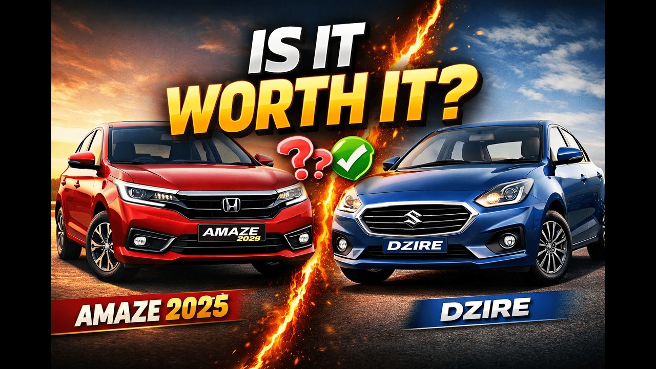 Honda Amaze 2025 vs Maruti Dzire ⚔️ | Is Amaze Finally Worth It? Full Comparison