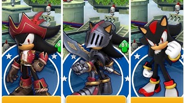 Sonic Dash-Shadow VS Sir Lancelot VS Captain Shadow