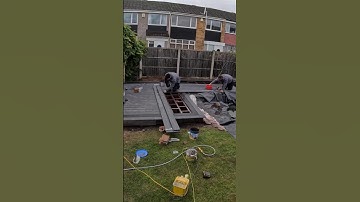 how we install composite decking built to last.#nature #garden #composite #decking #timelapse #desi