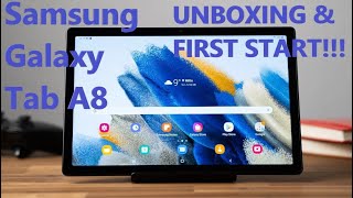 Samsung Galaxy Tab A8 LTE - UNBOXING & FIRST START!!! (web,youtube,game)