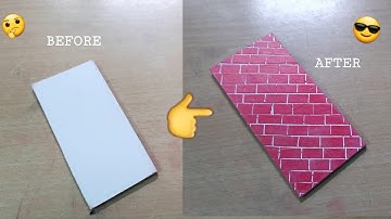How to  make brick  texture on foam board || very easy || #drawjet ...