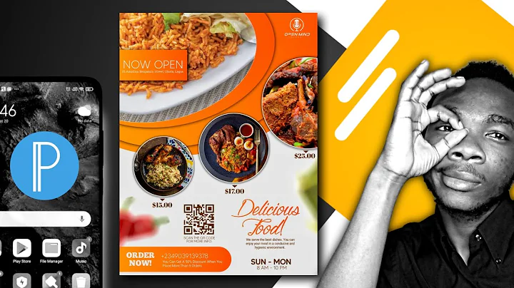 How To Design A Professional Food Flyer On PixelLab | Smartphone
