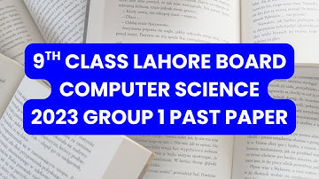 lahore board 9th class computer science 2023 group 1 past paper #lahoreboard #9thclass
