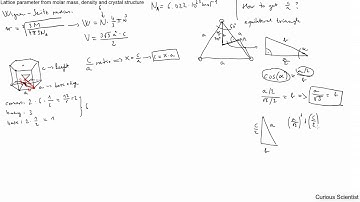 Lattice parameter from molar mass and density - HCP structure