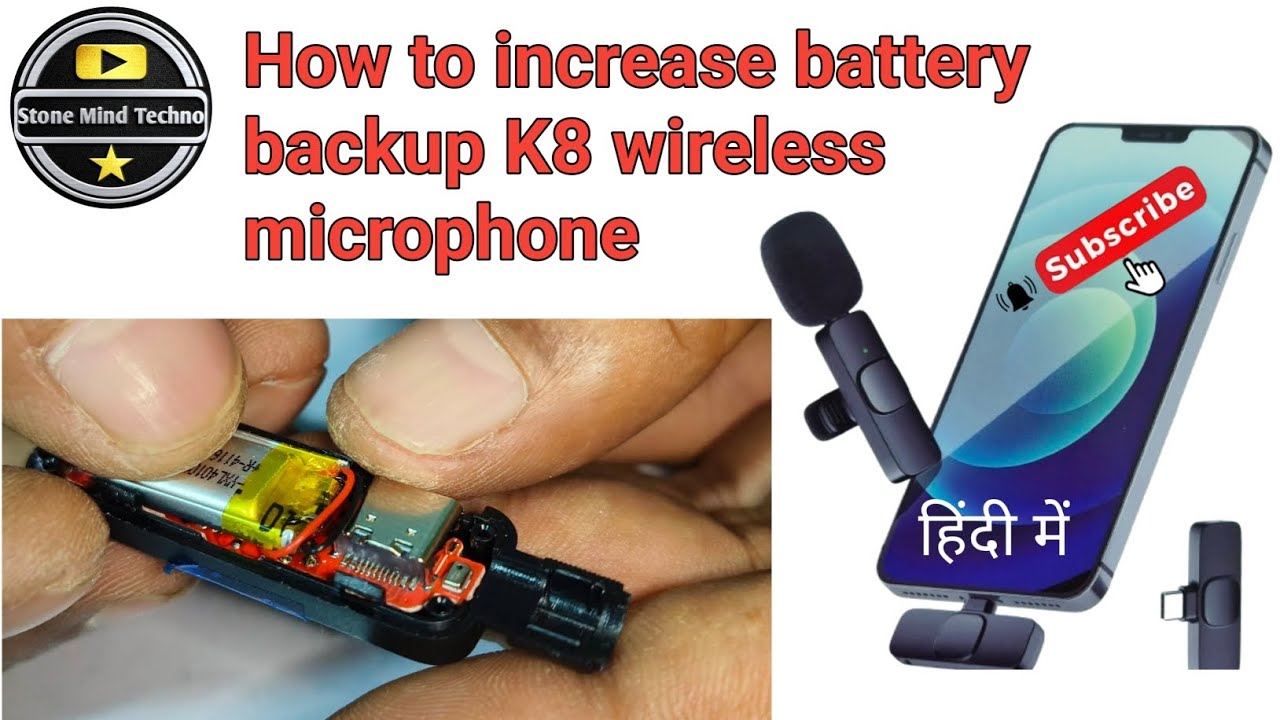 K8 wireless microphone battery change||K8 NO battery backup how solved it