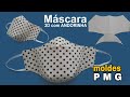 MÁSCARA P M G - MOLDES (3D com Andorinha) | 3D mask with swallow 3 sizes (molds)