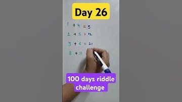 100 days riddle challenge|day 26|#maths #viral #video #shorts #trending #tricks #education #upsc