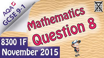 GCSE Maths AQA Question 8 November 2015 (8300/1F) Non Calculator Foundation