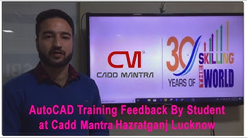 AutoCAD Training Feedback By Student at Cadd Mantra