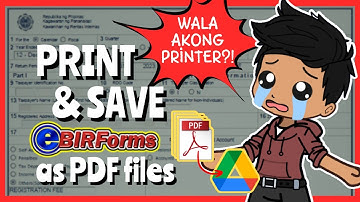 Paano mag save ng eBIR Forms as PDF files kung walang printer | How to Save eBIR Forms as PDF Files