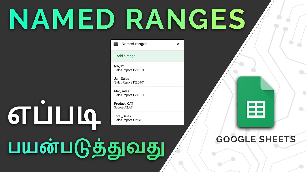 How To Create Named Ranges In Google Sheets YouTube How To Create Named Ranges In Google Sheets YouTube