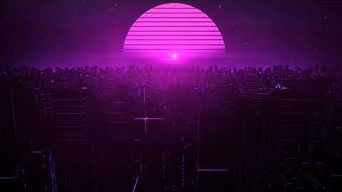 Neon City Outrun Synthwave Animation loop - Creative Commons