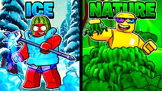 Roblox OVERPOWERED Elemental Tycoon ICE VS NATURE