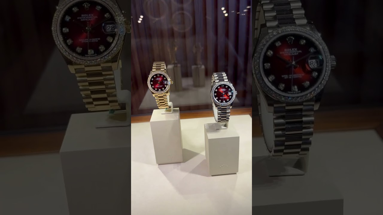 The new 2025 Rolex Datejust 31 yellow & white gold with red ombre dial, 278288RBR  