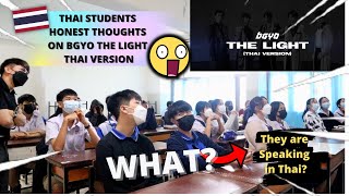 Thai Students Honest thoughts on The Light Thai version by BGYO