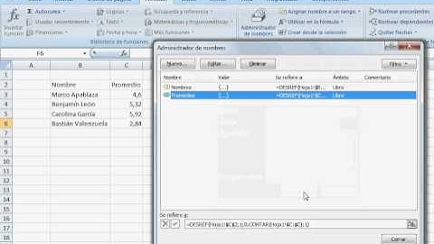 Rango Dinámico utilizando la función "Nombre Definido"