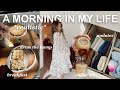A *realistic* MORNING IN MY LIFE: breakfast + coffee, grwm, dress the bump!! 🌤💓