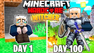 I Survived 100 Days as WITCHER in HARDCORE Minecraft!