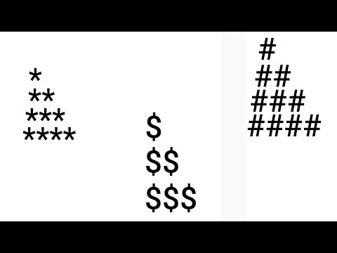 Blue j - Tutorials:- pattern printing (triangular) of symbols
