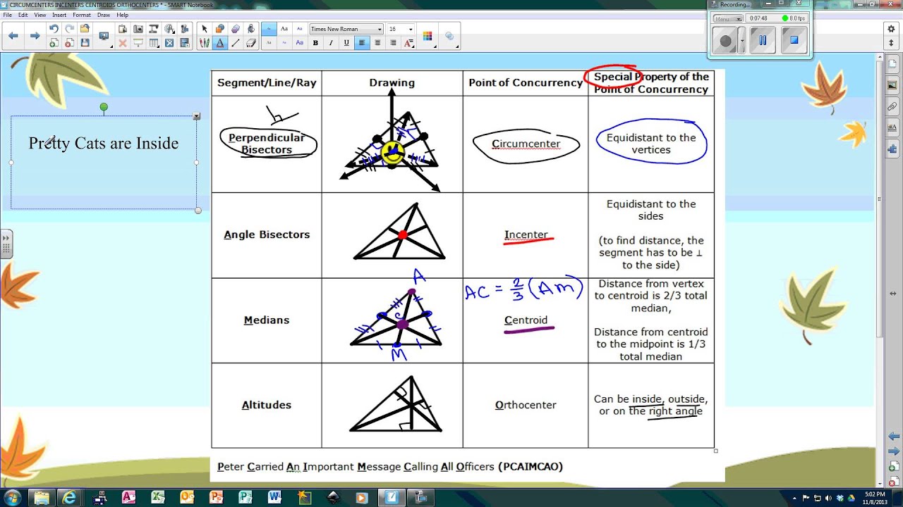 homework 4 centroids orthocenters review