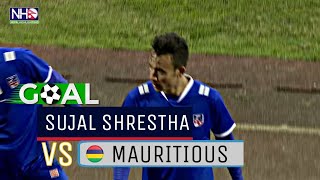 Sujal Shrestha&#39;s Goal vs Mauritious | International Friendly Series 2022 | 2nd Match