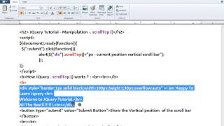 SCROLLTOP METHOD IN JQUERY   DEMO