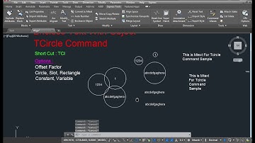 TCircle Command In AutoCAD In Hindi