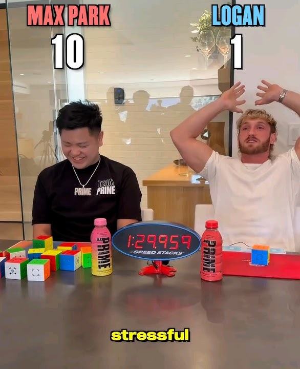 Fastest Rubik's Cube solver in the world! #drinkprime #loganpaul #prime #ksi #rubikscube #rubik