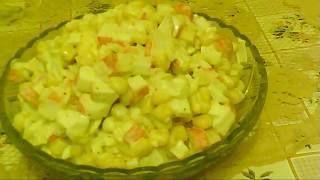 Салат с Крабовыми палочками и кукурузой Салат с Крабовыми палочками и кукурузой