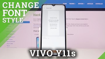 How to Adjust Font Style in Vivo Y11s – Manage Font Settings