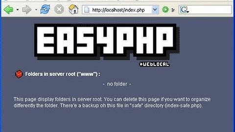 como instalar e configurar easyPHP.