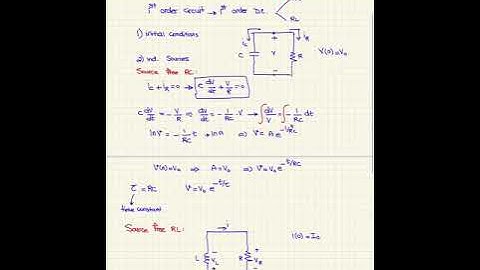 Source Free First Order Circuits