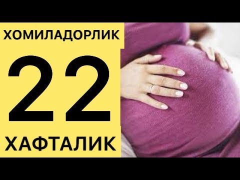 Video: Homiladorlikning 22 Xaftasi: Hislar, Homila Rivojlanishi