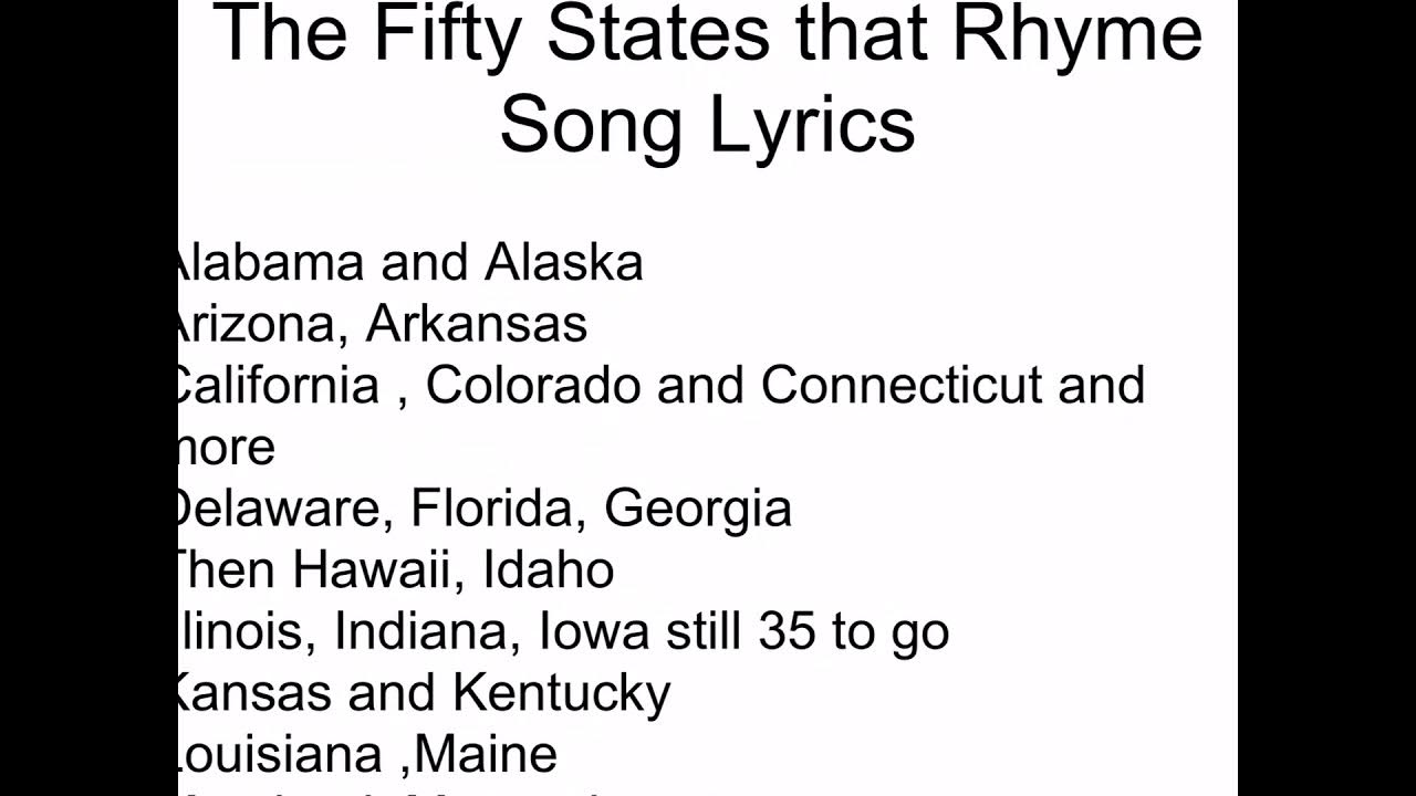 50 states song tiktok verion - YouTube