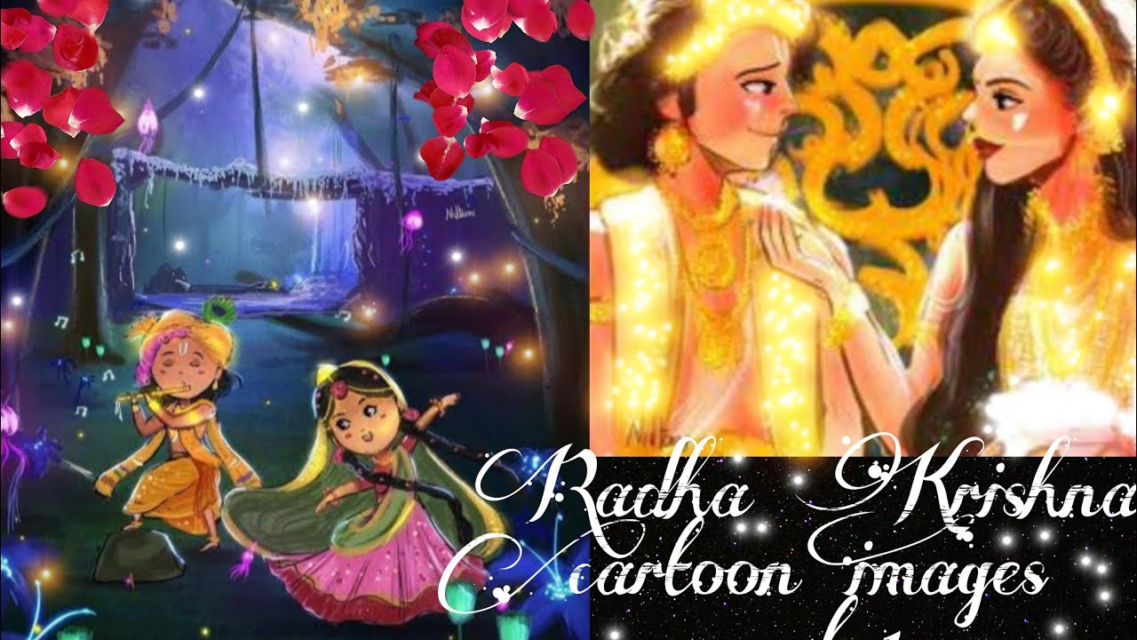 Radha Krishna ki cartoon ❤😘love pictures📷☺/I LOVE YOU sumallika/ same Radhe  Krishna cartoon images - YouTube