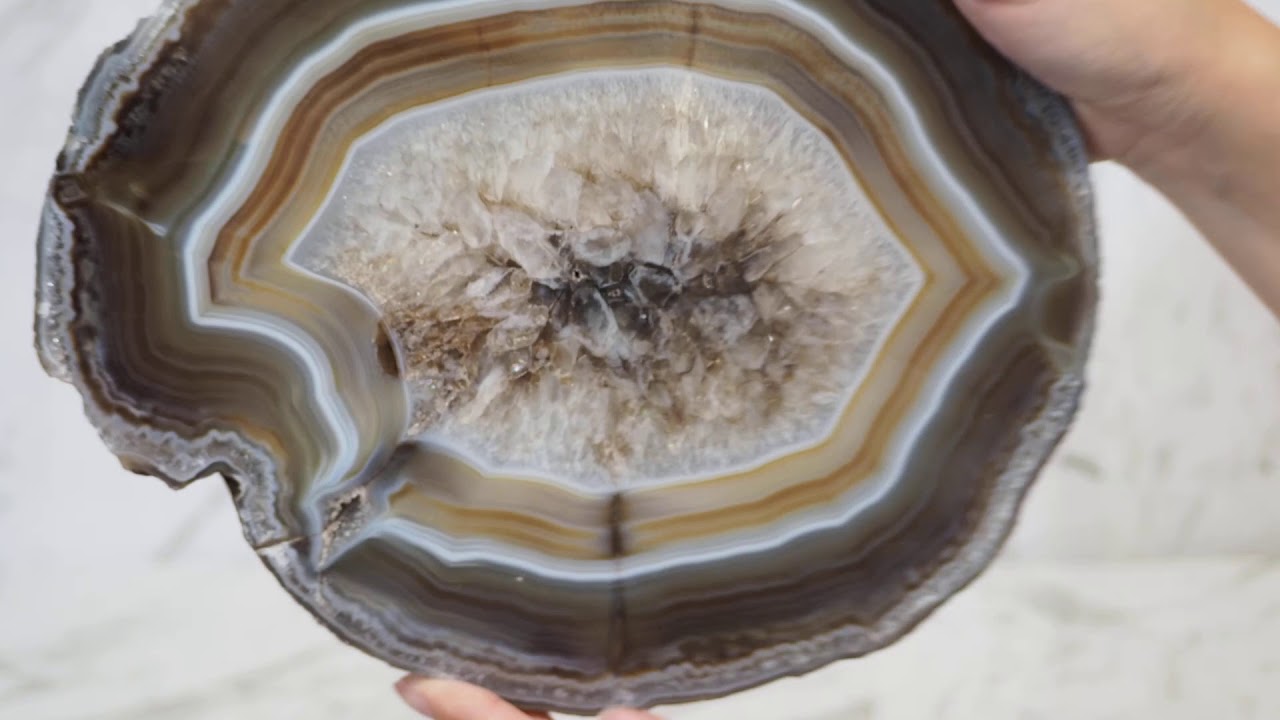 1.95Kg Natural Agate Crystal Plate J901 6 YouTube player