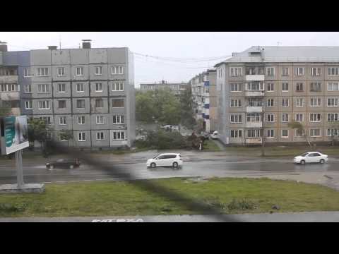Ураган в Южно-Сахалинске Ураган в Южно-Сахалинске