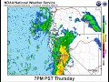 Timing of precipitation across NorCal today.