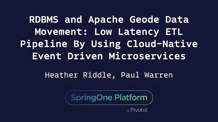 RDBMS and Apache Geode Data Movement - Heather Rid...