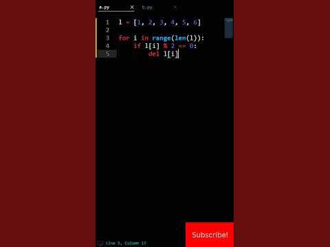 Python Modify List While Iterating | Common Mistake #shorts - YouTube