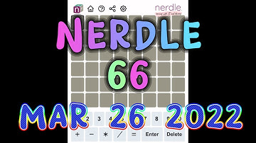 Nerdle 66 | Nerdle Today March 26, 2022