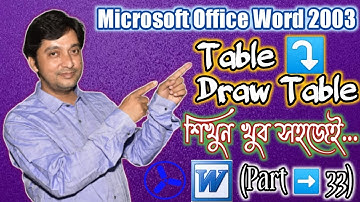 Microsoft Office Word 2003 [Table - Draw Table] Part-33 | Ideal Computer Training Centre (Govt Regd)