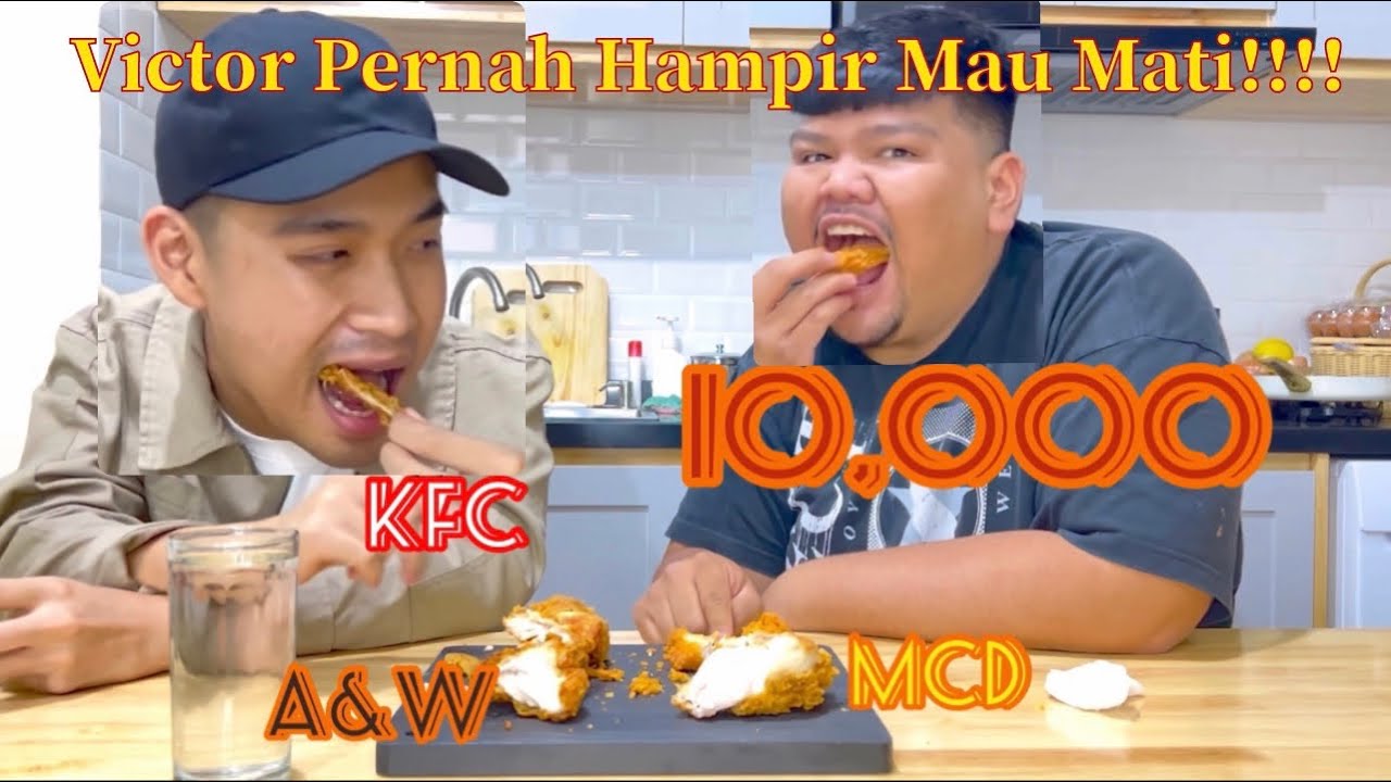 Mukbang Ayam Krispi Bersama Palitho, Victor Berhasil Tebak 4 Merk Ayam Berbeda!