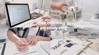an early morning study vlog
