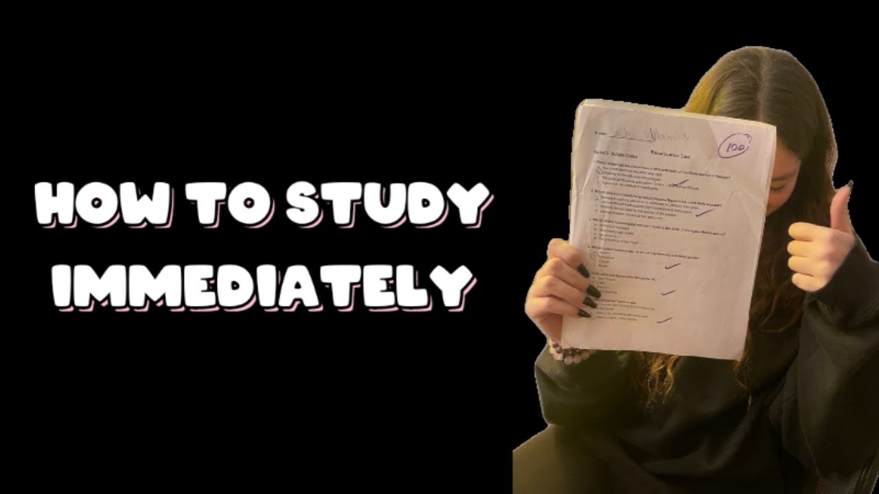 How to study immediately 📖 #study #video #tipsandtricks - YouTube