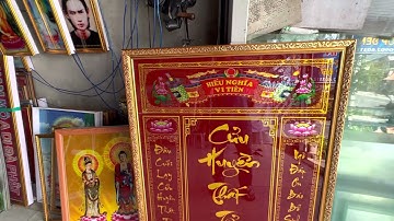 Xưởng sản xuất Tranh Cửu Huyền thất tổ kim tuyến phát sáng làm theo yêu cầu Thành Tín 0902603113