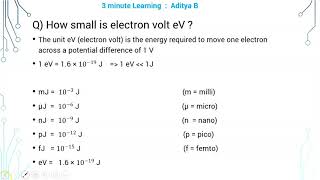 13 How small is electron volt
